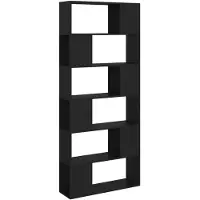 vidaXL Bibliothèque/Séparateur de pièce Noir Bois d'ingénierie