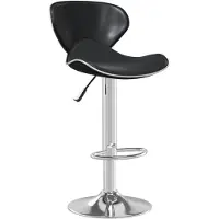 vidaXL Tabouret de bar noir similicuir
