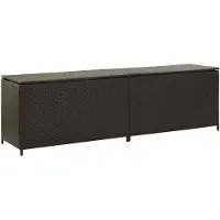 vidaXL Coffre de jardin en poly rotin 200x50x60 cm brun