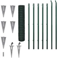 vidaXL Clôture européenne acier 10 x 1,7 m vert