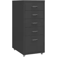 vidaXL Classeur mobile Anthracite 28x41x69 cm Métal
