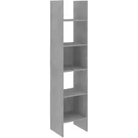 vidaXL Bibliothèque Gris béton 40x35x180 cm Bois d’ingénierie