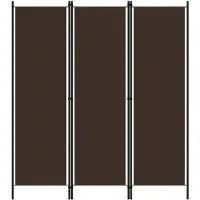 vidaXL Cloison de séparation 3 panneaux Marron 150x180 cm