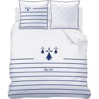 Matt & Rose Parure De Lit Imprimée En Coton Blanc 240x220+2x63x63cm