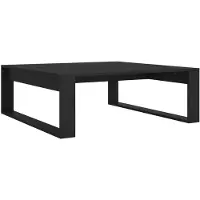 vidaXL Table basse noire 100x100x35 cm Bois composite
