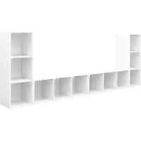 vidaXL Armoires TV 4 pcs. Blanc 107x35x37 cm Bois composite