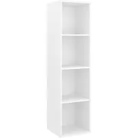 vidaXL Armoire TV murale blanche 37x37x142,5 cm Bois composite