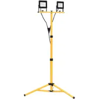 vidaXL Projecteur LED avec trépied 2x30 W blanc froid