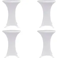 vidaXL Housses élastiques de table Ø 70 cm Blanc 4 pcs