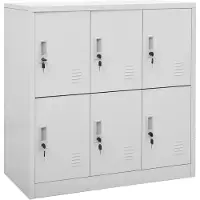 Super Merchant Armoire à casiers Gris clair 90x45x92,5 cm Acier