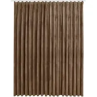 vidaXL Rideau occultant avec crochets Velours Beige 290x245 cm