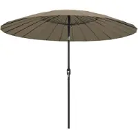 vidaXL Parasol avec mât en aluminium 270 cm Taupe