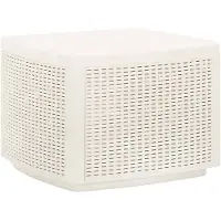 vidaXL Table de jardin blanche 53x53x40 cm plastique