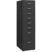 vidaXL Classeur mobile Anthracite 28x41x109 cm Métal