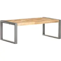vidaXL Table basse 110x60x40 cm Bois de manguier rugueux