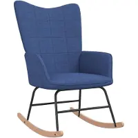 vidaXL Chaise à bascule Bleu Tissu