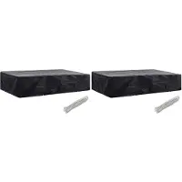 vidaXL Housses de chaise de jardin 8 œillets 2 pcs 218 x 77 x 55 cm