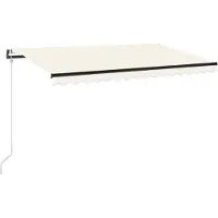 vidaXL Store automatique avec LED & capteur de vent 450x350 cm Crème