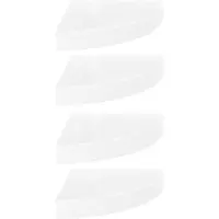 vidaXL Étagères d'angle flottantes 4 pièces Blanc brillant 25 x 25 x 3,8 cm MDF