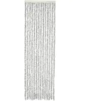 Travellife Rideau de porte Chenille Rain 185x56 cm Gris et blanc