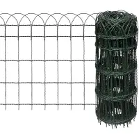 vidaXL Bordure de pelouse Fer enduit de poudre 10x0,65 m