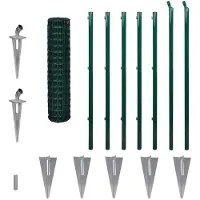 vidaXL Clôture européenne acier 10 x 1,2 m vert