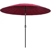 vidaXL Parasol avec mât en aluminium 270 cm rouge bordeaux