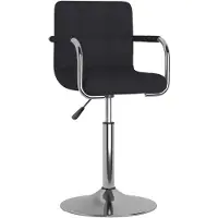 vidaXL Tabouret de bar noir tissu