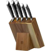Blackwell Ensemble de couteaux - Bloc a couteaux - Deluxe - 1950 g - 6 pièces
