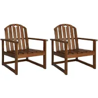 vidaXL Chaises de jardin avec accoudoirs 2 pcs. Bois massif acacia