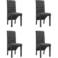 vidaXL Chaises à manger lot de 4 gris foncé tissu276965