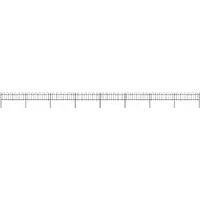 vidaXL Clôture de jardin avec dessus en cerceau Acier 13,6x0,6 m Noir277645