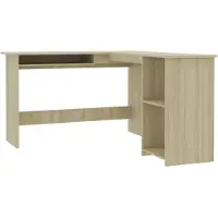 vidaXL Bureau d'angle en L Chêne Sonoma 120x140x75 cm Bois composite