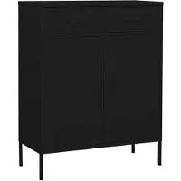 vidaXL Armoire de stockage noire 80x35x101,5 cm acier