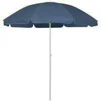 vidaXL Parasol de plage bleu 240 cm