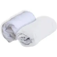 DOMIVA Drap-housse Domiva Blanc 70 x 140 cm - Parfait pour les Bébés