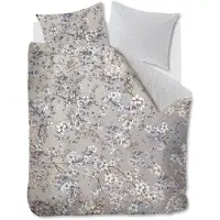 Kardol Housse de Couette Kardol Fleurelle Bleu Gris Satin-200 x 200 / 220 cm | 2-personnes