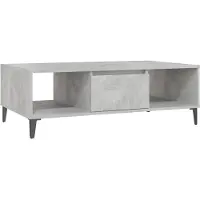 vidaXL Table basse gris béton 103,5x60x35 cm Bois composite