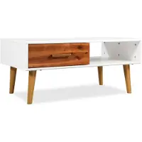 vidaXL Table basse en acacia massif 90 x 50 x 40 cm