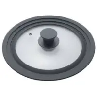 Metaltex Pannendeksel 20-24 cm Glas/Silicone/Zwart