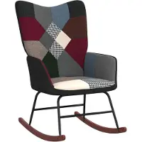 vidaXL Chaise à bascule Patchwork Tissu