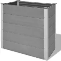 vidaXL Lit surélevé de jardin WPC 100x50x91 cm Gris