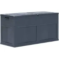 vidaXL Boîte de rangement de jardin 320 L noir