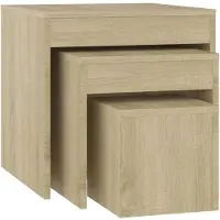 vidaXL Tables gigognes 3 pcs Chêne sonoma Aggloméré