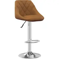 vidaXL Tabouret de bar en velours brun