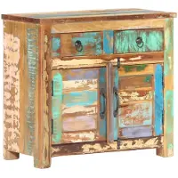 vidaXL Buffet 70x35x65 cm Vieux bois massif