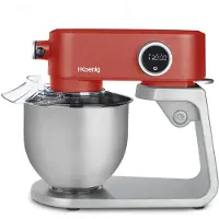 H.Koenig Robot culinaire - - KM124 - 5 L - 8 vitesses - Rouge et argent mats
