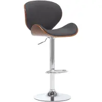 vidaXL Tabouret de bar Gris Tissu