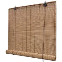 vidaXL Store roulant Bambou Marron 100x160 cm