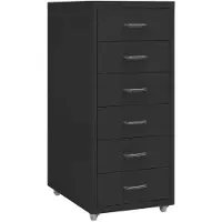 vidaXL Classeur mobile Noir 28x41x69 cm Métal